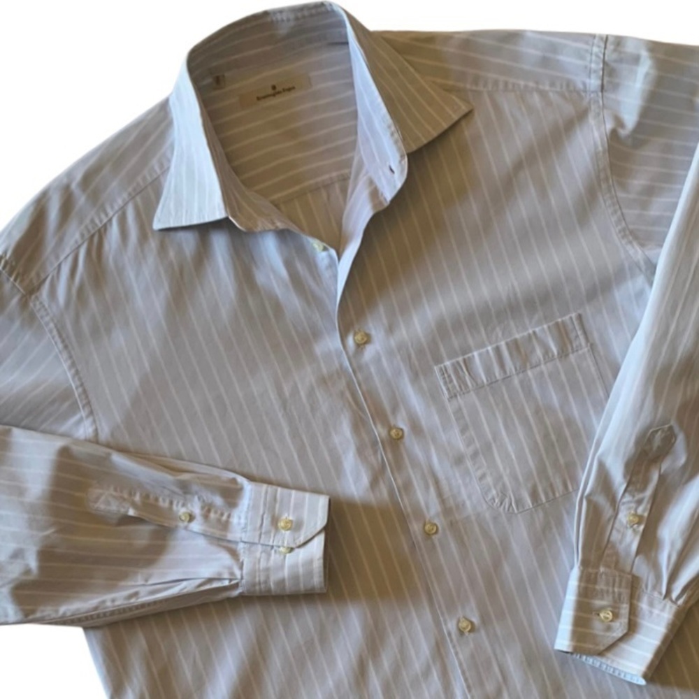 Men’s Ermenegildo Zegna 100% Cotton Long Sleeve Button Down Shirt.